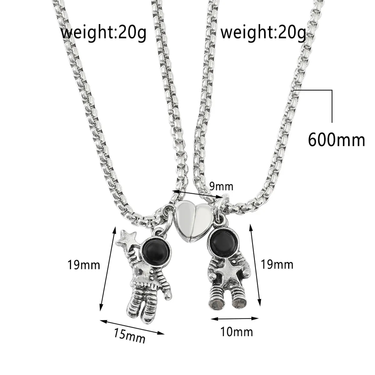 Classic Style Doll Titanium Steel Plating Pendant Necklace