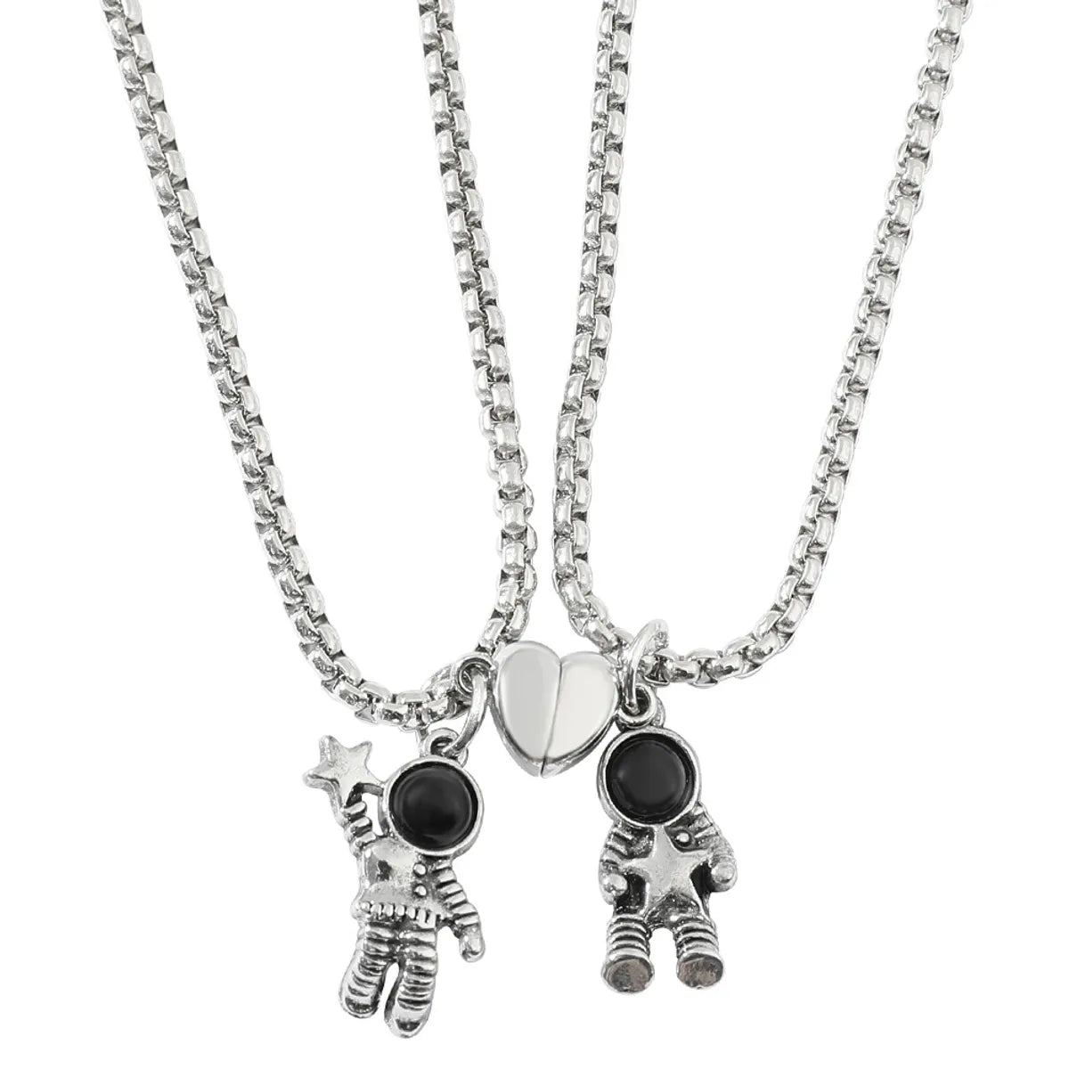 Classic Style Doll Titanium Steel Plating Pendant Necklace