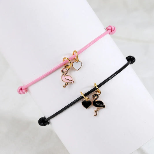 Classic Style Flamingo Rope Handmade Couple Bracelets