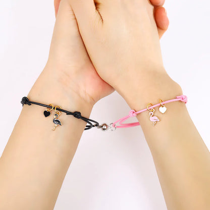 Classic Style Flamingo Rope Handmade Couple Bracelets