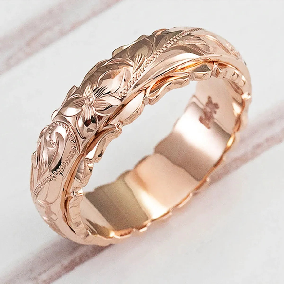 Classic Style Flower Copper Plating Rings