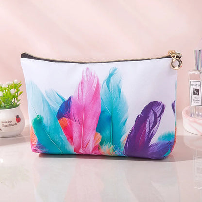 Classic Style Flower Pu Leather Square Makeup Bags