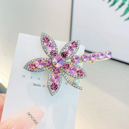 Classic Style Flower Rhinestone Plating Inlay Rhinestones Hair Clip