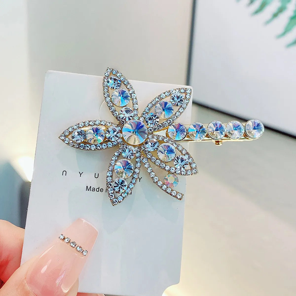 Classic Style Flower Rhinestone Plating Inlay Rhinestones Hair Clip