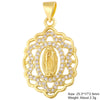 Classic Style Geometric 18k Gold Plated Zircon Copper Wholesale Charms