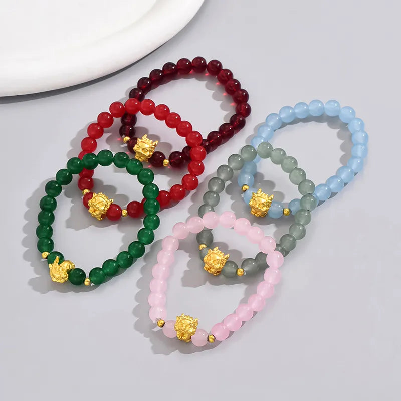 Classic Style Geometric Alloy Glass Beaded Women'S Bracelets