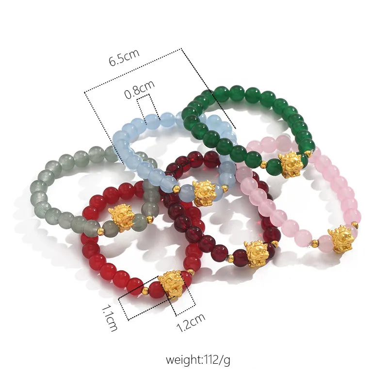 Classic Style Geometric Alloy Glass Beaded Women'S Bracelets