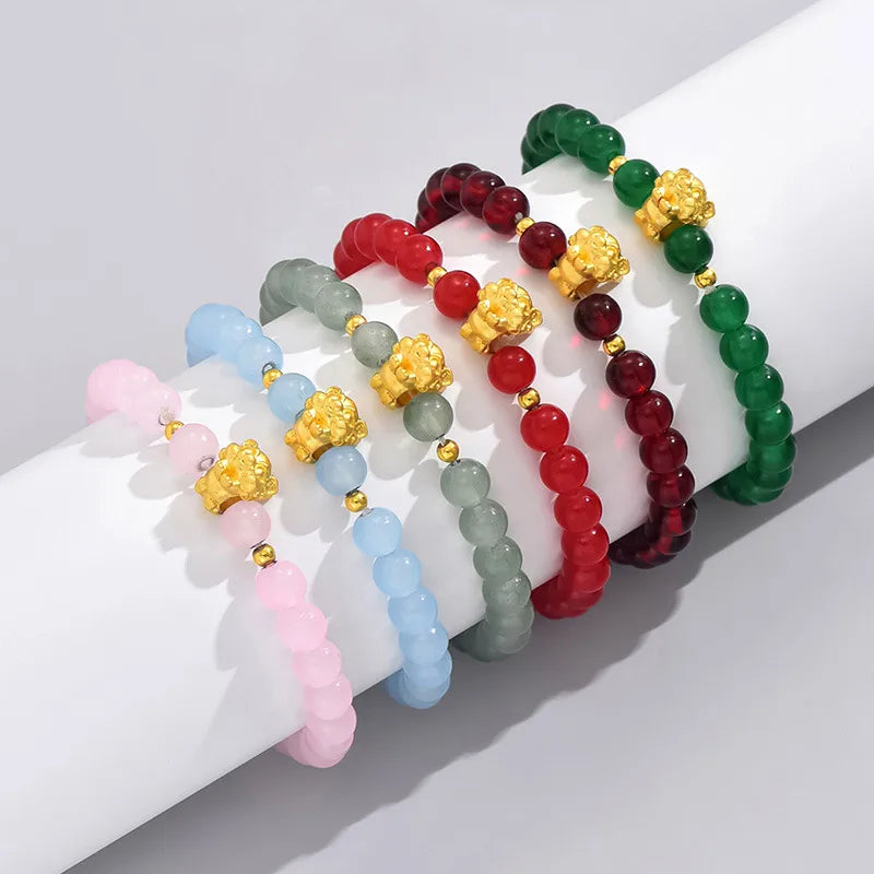 Classic Style Geometric Alloy Glass Beaded Women'S Bracelets