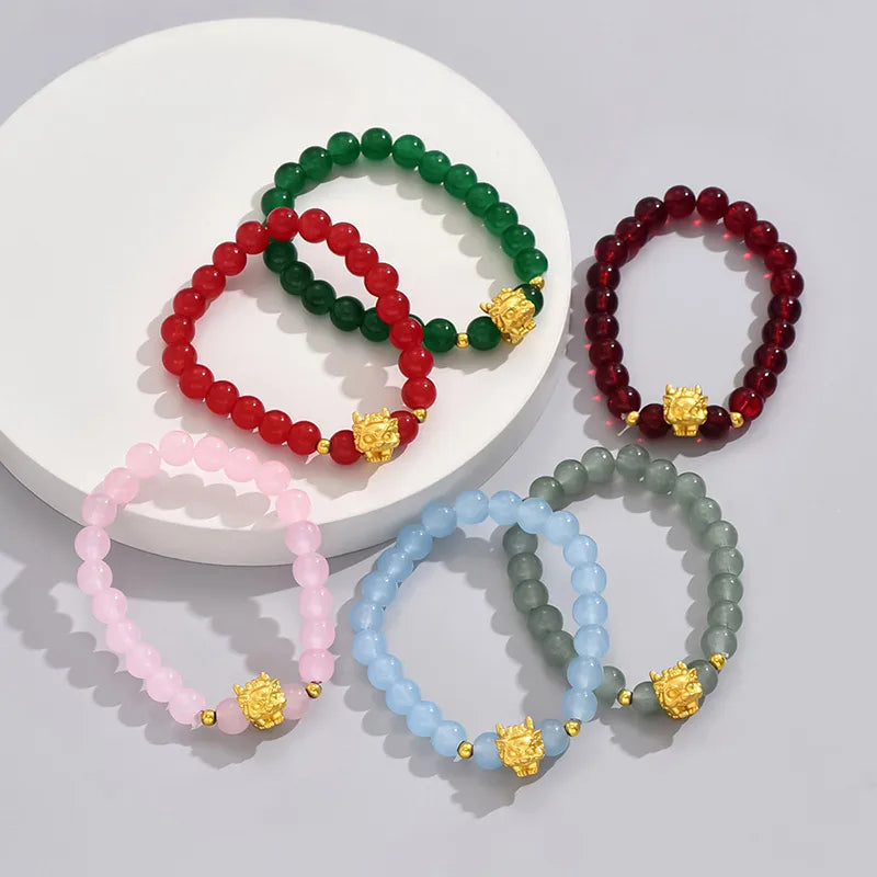 Classic Style Geometric Alloy Glass Beaded Women'S Bracelets