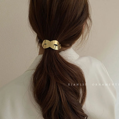 Classic Style Geometric Alloy Hair Tie