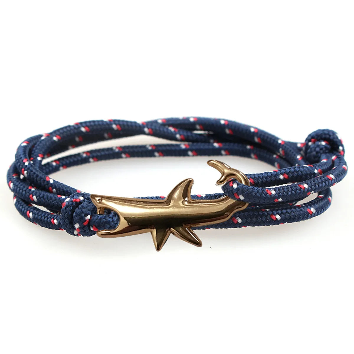 Classic Style Geometric Shark Alloy Rope Wholesale Bracelets