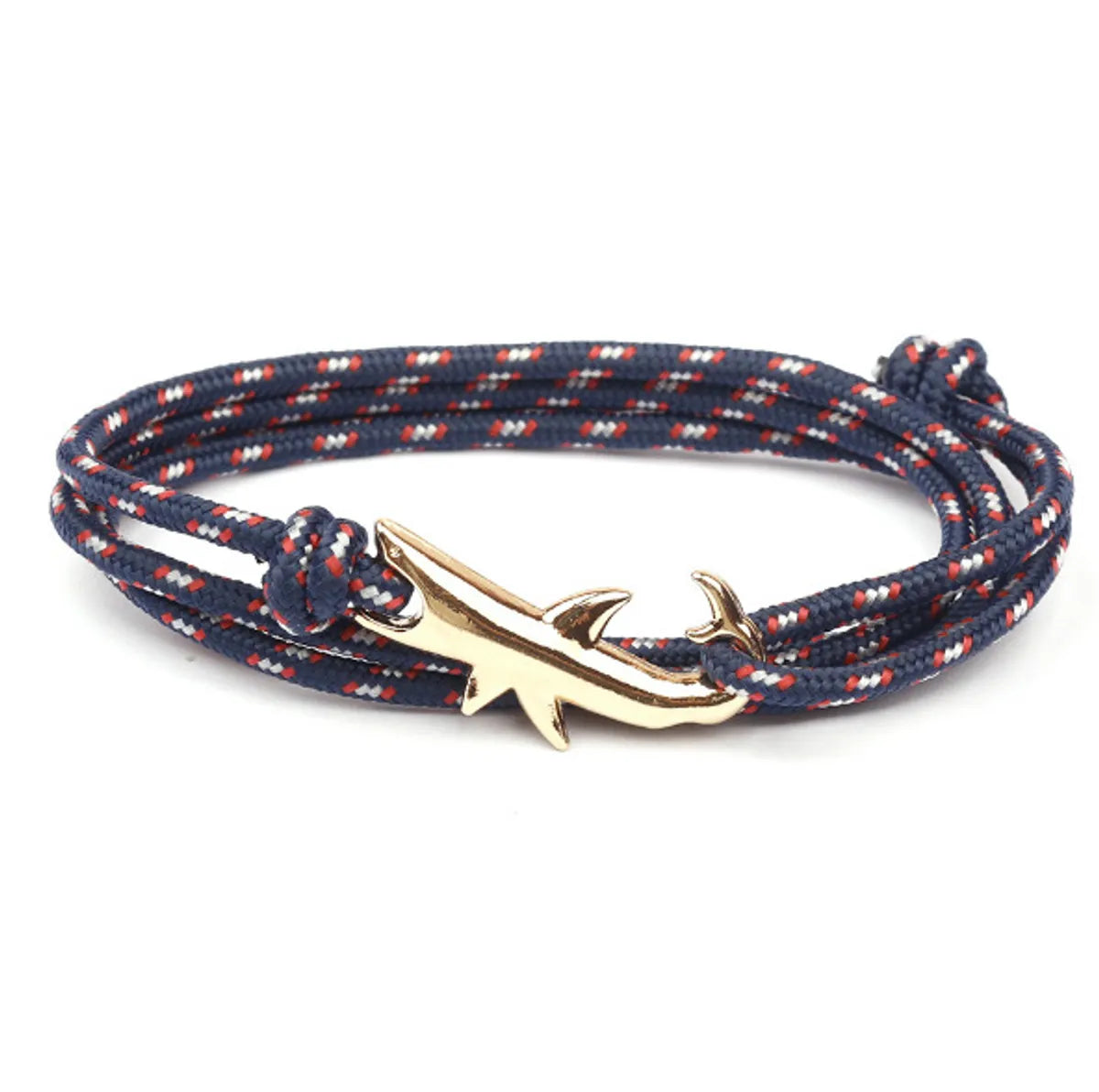 Classic Style Geometric Shark Alloy Rope Wholesale Bracelets