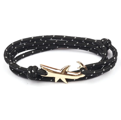 Classic Style Geometric Shark Alloy Rope Wholesale Bracelets