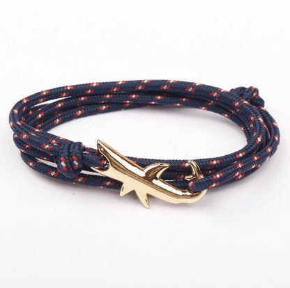 Classic Style Geometric Shark Alloy Rope Wholesale Bracelets