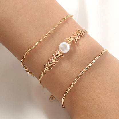 Classic Style Geometric Snake Copper Asymmetrical Zircon Bracelets