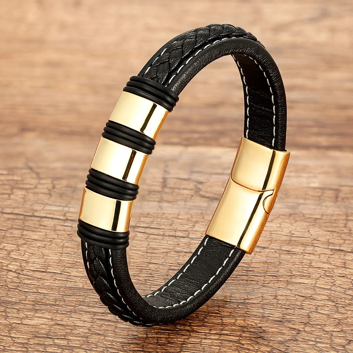 Classic Style Geometric Metal Men'S Bracelets