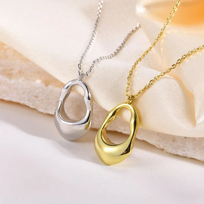 Classic Style Geometric Stainless Steel Plating Gold Plated Pendant Necklace