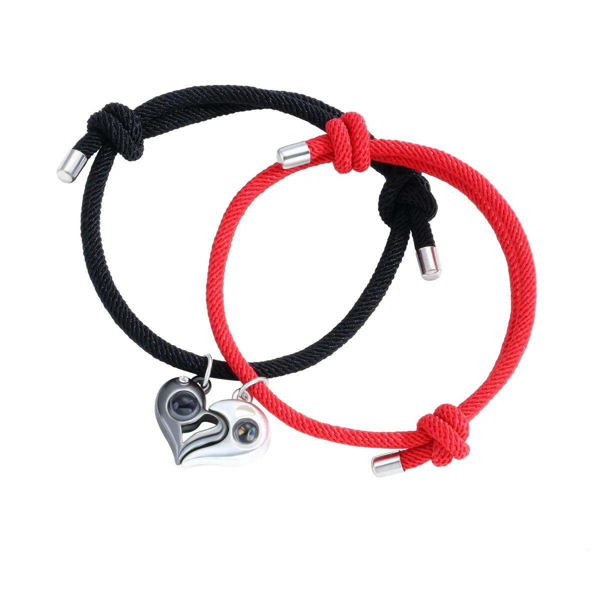 Classic Style Heart Shape Alloy Rope Plating Valentine'S Day Couple Bracelets