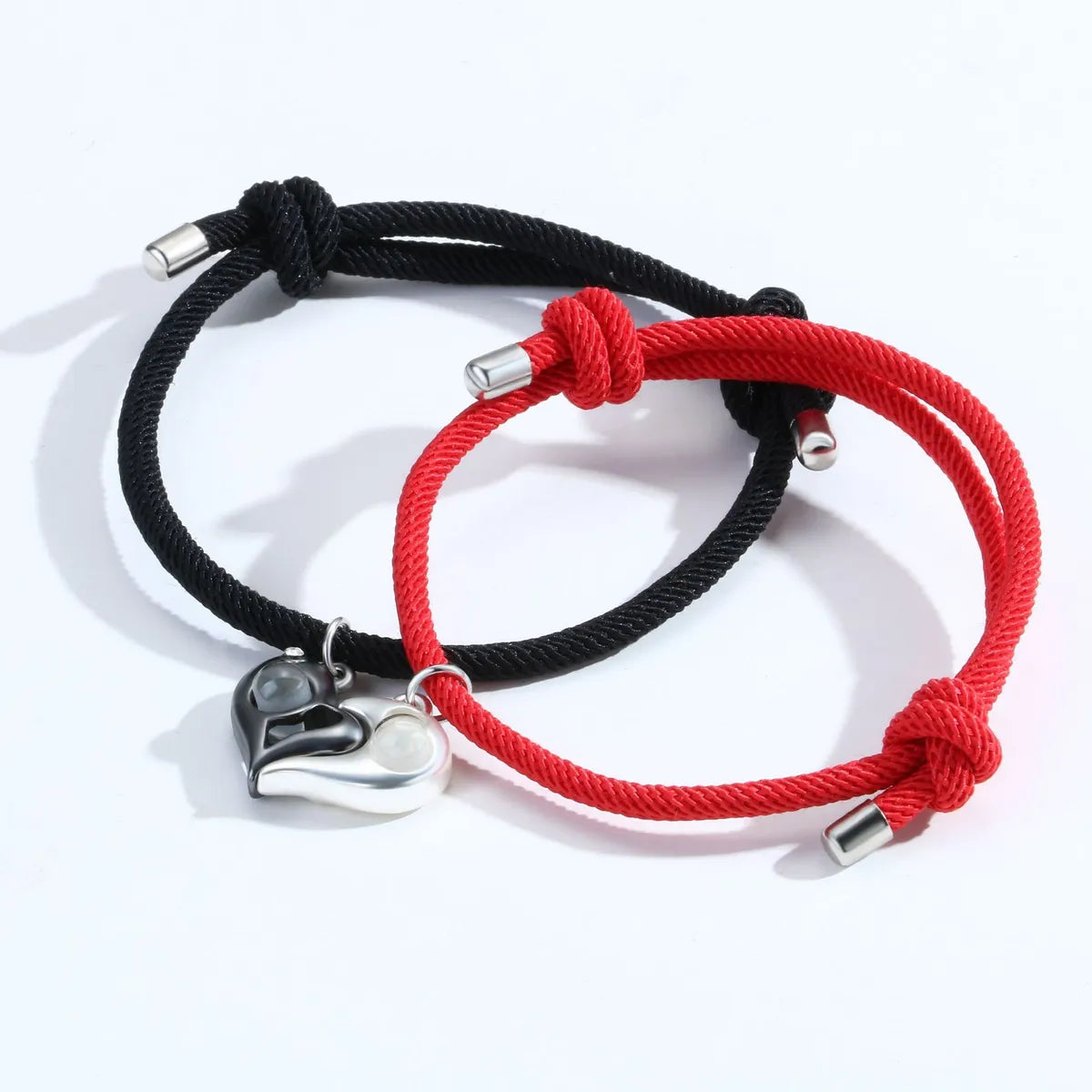 Classic Style Heart Shape Alloy Rope Plating Valentine'S Day Couple Bracelets