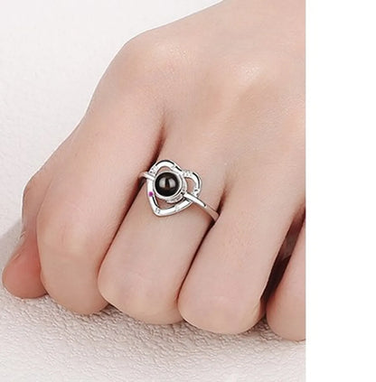 Classic Style Heart Shape Copper Open Rings