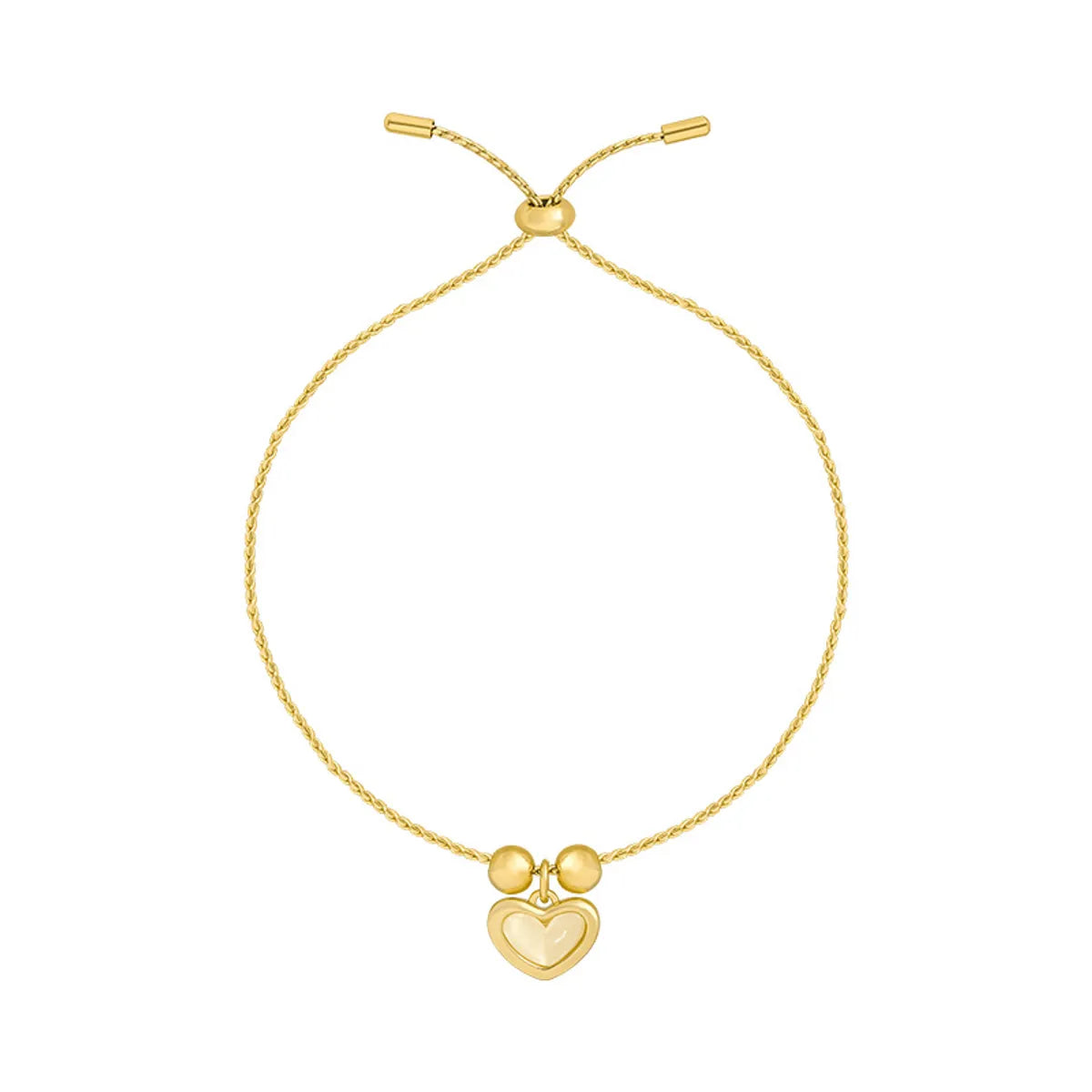 Classic Style Heart Shape Copper Plating Gold Plated Bracelets