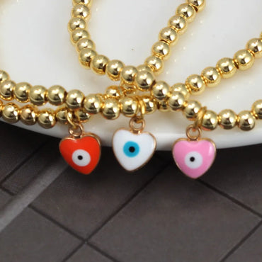 Classic Style Heart Shape Eye Alloy Copper Wholesale Bracelets