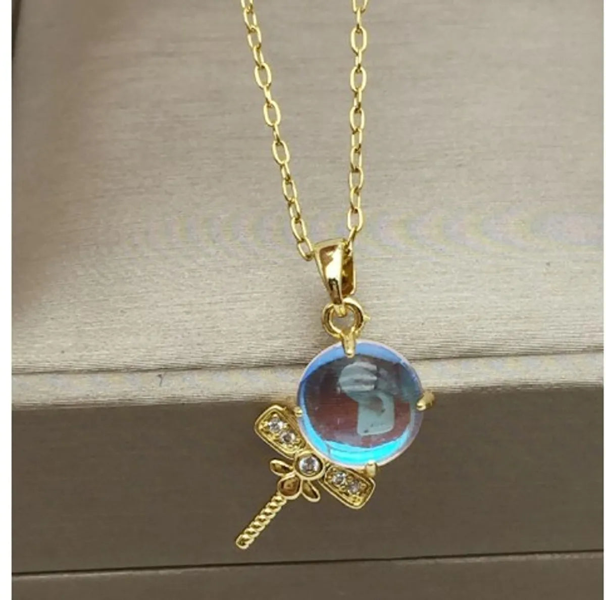 Classic Style Ice Cream Copper Plating Inlay Zircon 18k Gold Plated Pendant Necklace