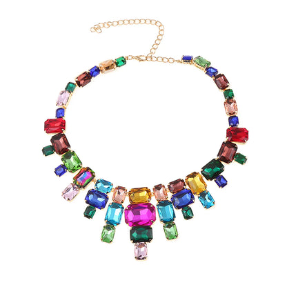 Classic Style Irregular Alloy Plating Inlay Rhinestones Gold Plated Women's Necklace