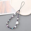 Classic Style Korean Style Geometric Artificial Crystal Plastic Rope Beaded Bag Pendant Mobile Phone Chain