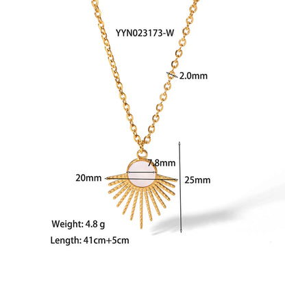 201 Stainless Steel 304 Stainless Steel 18K Gold Plated Classic Style Plating Leaf Earrings Necklace