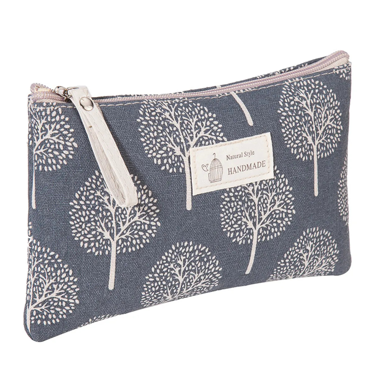 Classic Style Leaves Plaid Canvas Square Makeup Bags