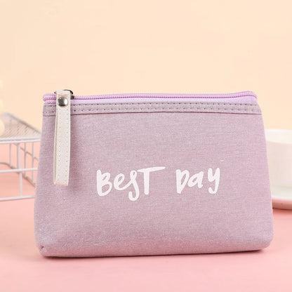 Classic Style Letter Canvas Square Makeup Bags