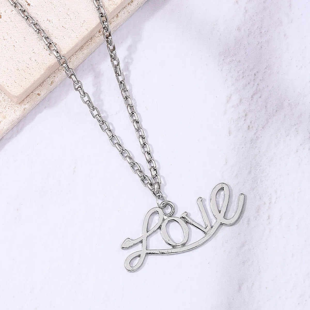 Classic Style Letter Ferroalloy Zinc Alloy Unisex Necklace