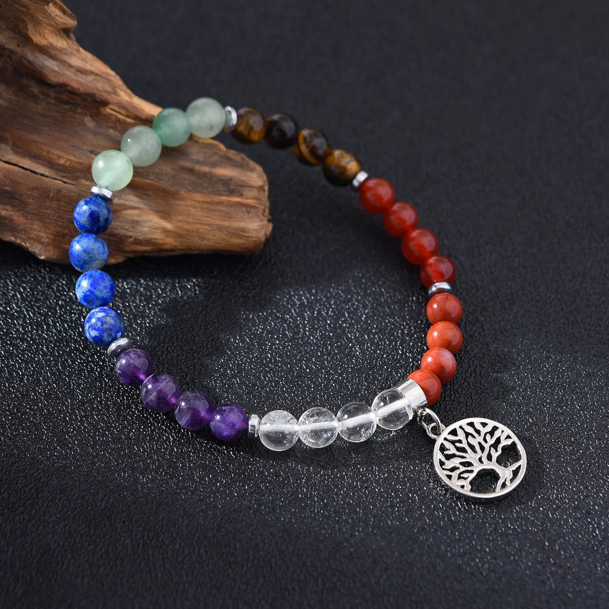 Classic Style Life Tree Carnelian Copper Lapis Lazuli Chakra Bracelet In Bulk