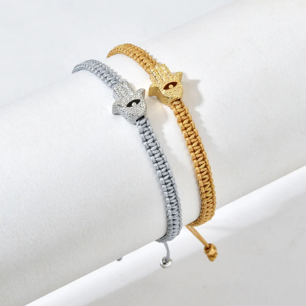 Classic Style Palm Alloy Rope Enamel Women'S Bracelets