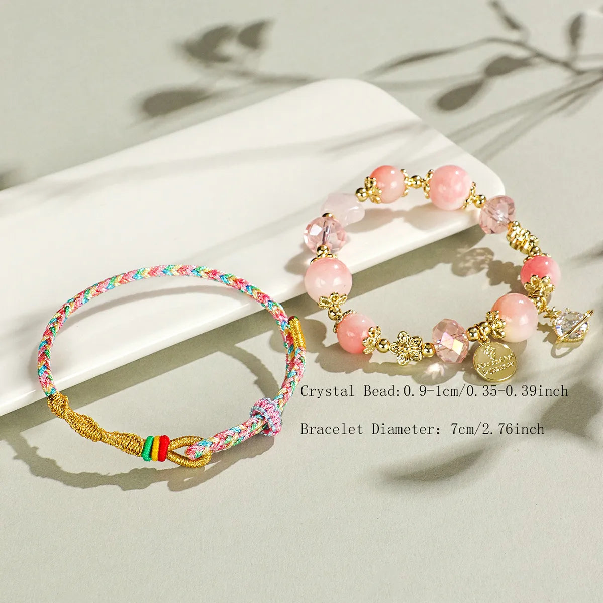 Classic Style Shiny Rabbit Moon Cherry 14K Gold Plated Natural Crystal Wholesale Bangle