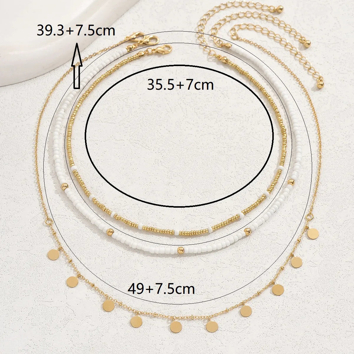 Classic Style Shiny Round Iron Plating 18K Gold Plated Women'S Necklace