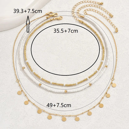 Classic Style Shiny Round Iron Plating 18K Gold Plated Women'S Necklace