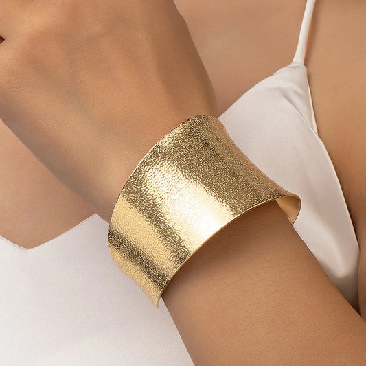 Classic Style Solid Color Alloy Plating Gold Plated Women's Bangle