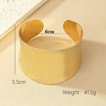 Classic Style Solid Color Alloy Plating Gold Plated Women's Bangle