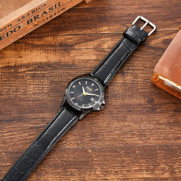 Classic Style Solid Color Buckle Quartz Men'S Watches