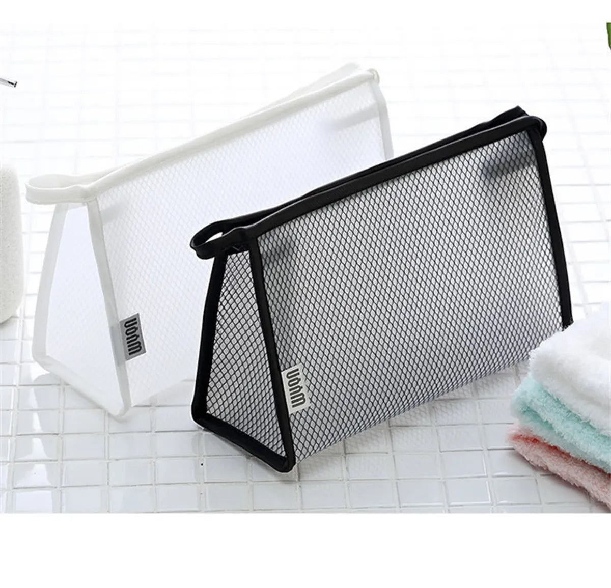 Classic Style Solid Color Eva Square Makeup Bags