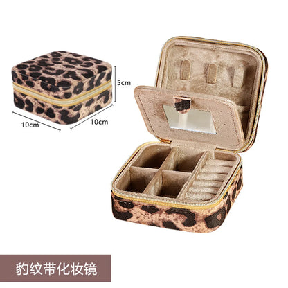 Classic Style Solid Color Flannel Jewelry Boxes