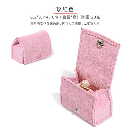 Classic Style Solid Color Flannel Wholesale Jewelry Boxes