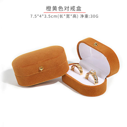 Classic Style Solid Color Flannel Wholesale Jewelry Boxes