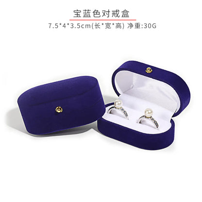 Classic Style Solid Color Flannel Wholesale Jewelry Boxes