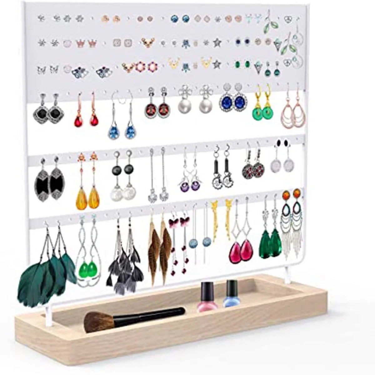 Classic Style Solid Color Metal Jewelry Rack