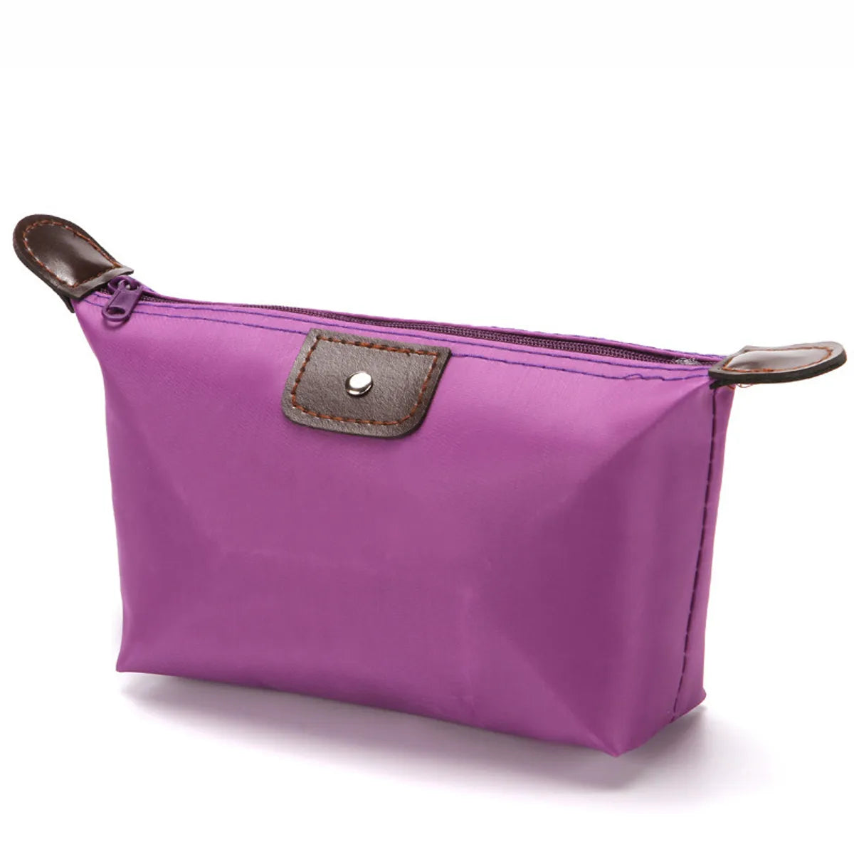 Classic Style Solid Color Nylon Square Makeup Bags