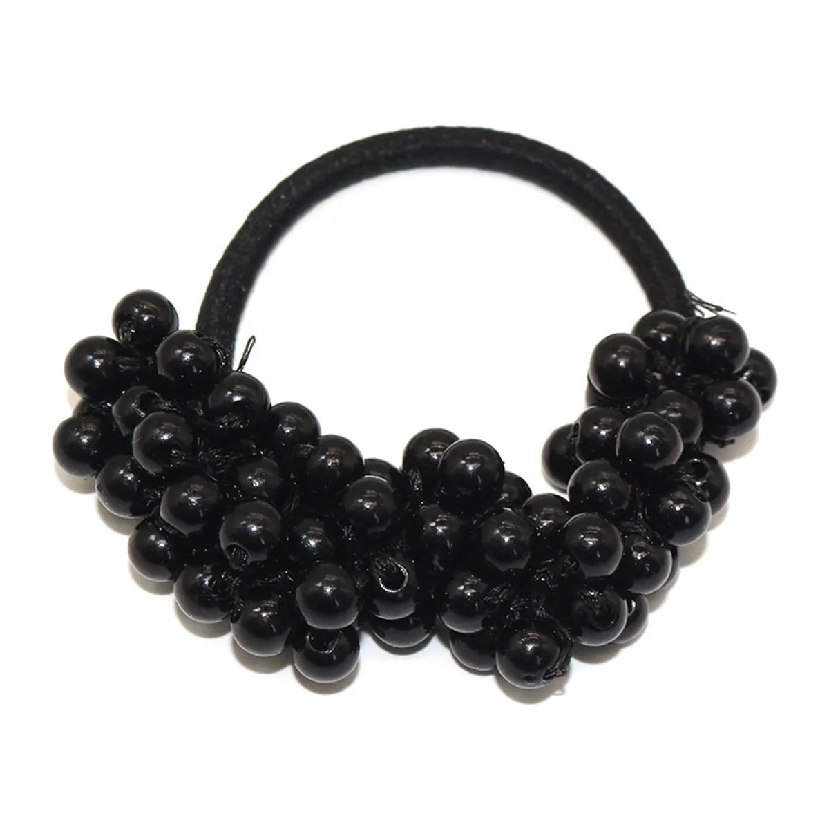 Women'S Classic Style Solid Color Pearl Braid Hair Tie