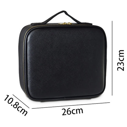 Classic Style Solid Color Pu Leather Square Makeup Bags